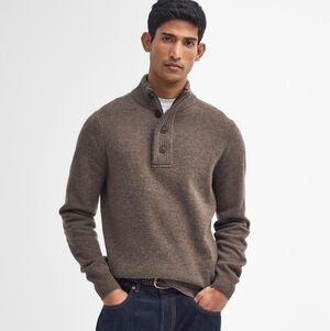 Alan Paine  Brown Merino Wool Sweater